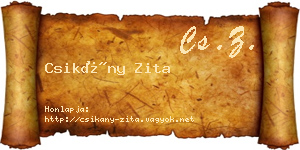 Csikány Zita névjegykártya